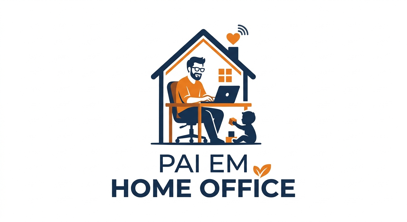 Pai em Home Office