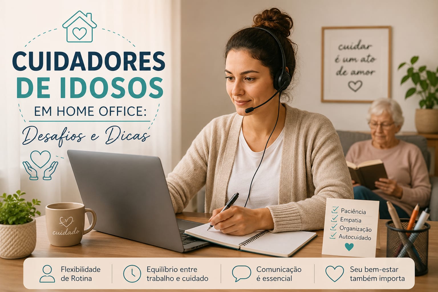 Produtividade no Home Office: Como Equilibrar Trabalho e Cuidados com Idosos sem Pisar no Freio