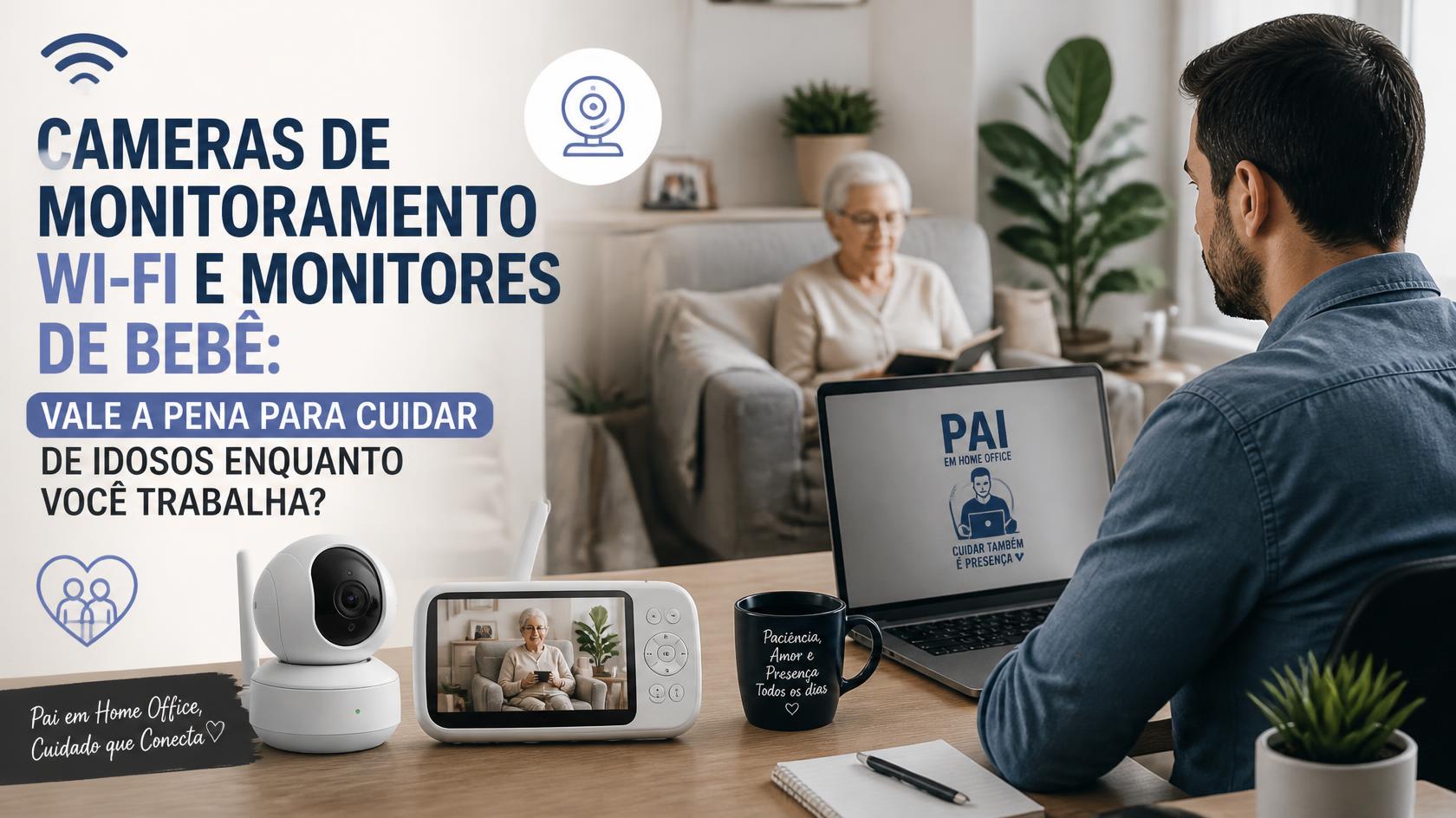 Câmeras de Monitoramento Wi-Fi e Monitores de Bebê: Vale a Pena para Cuidar de Idosos Enquanto Você Trabalha?