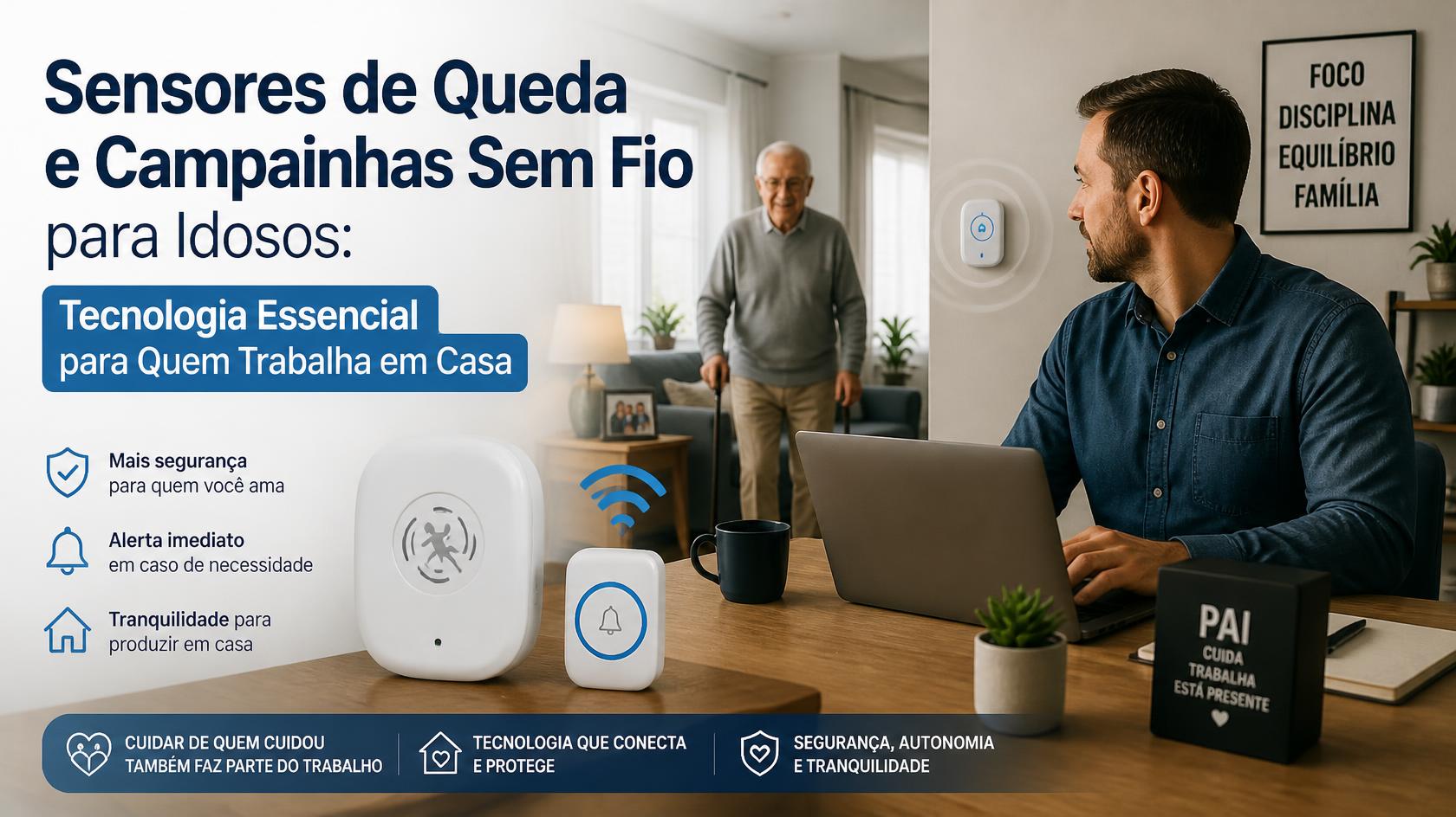 Sensores de Queda e Campainhas Sem Fio para Idosos: Tecnologia Essencial para Quem Trabalha em Casa